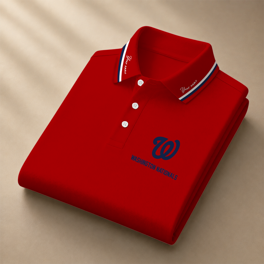 [FLASH SALE] NEW CUSTOMIZED MLB28 WNS WASHINGTON NATIONALS POLO SHIRT