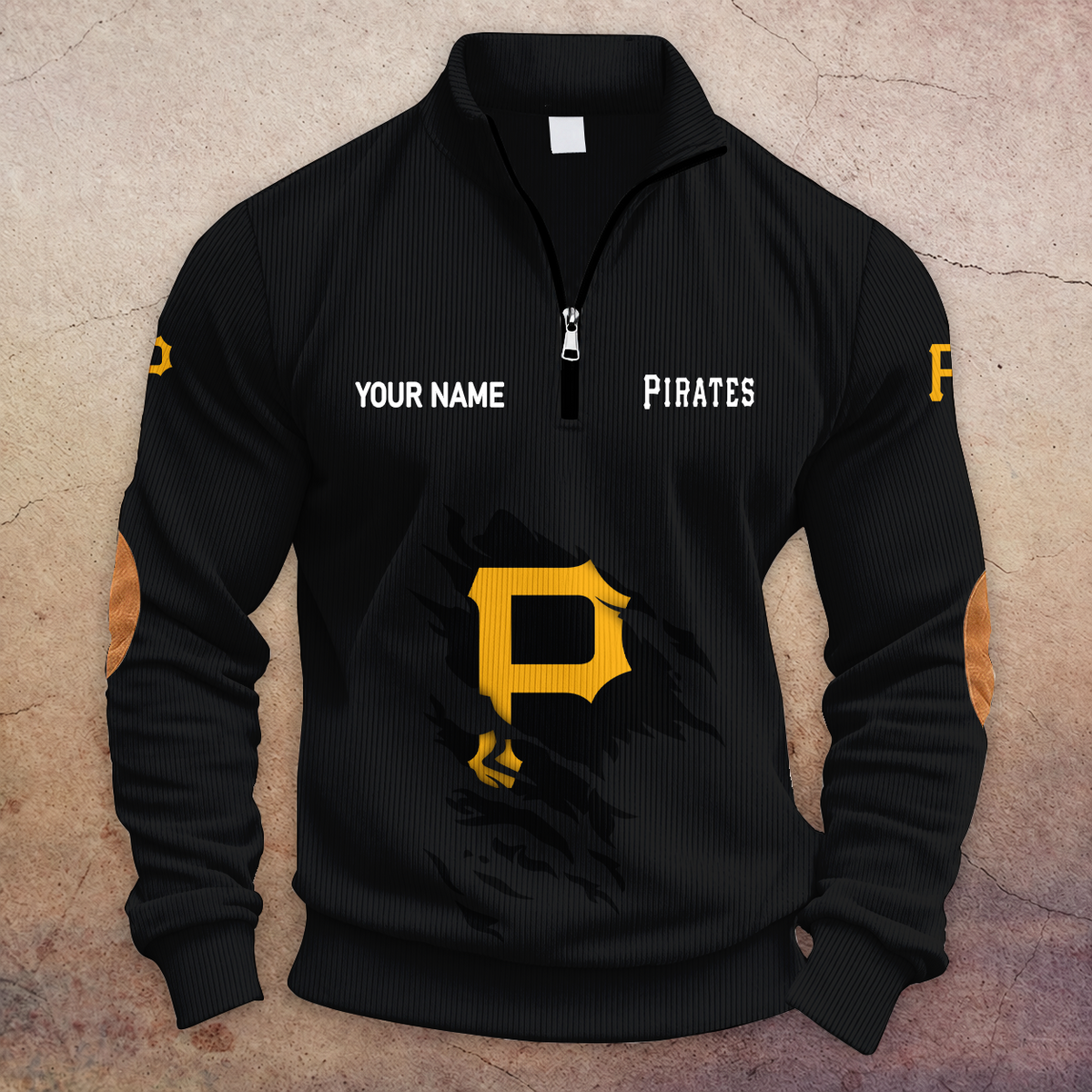 [FLASH SALE] NEW CUSTOMIZED MLB29 PHP PITTSBURGH PIRATES MULTICOLOR STRIPED QUATER ZIP SWEATSHIRT