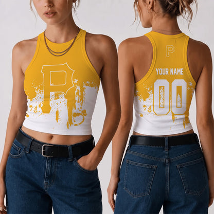 [FLASH SALE] NEW CUSTOMIZED MLB29 PHP THE PIRATES WOMEN'S CROP TOP