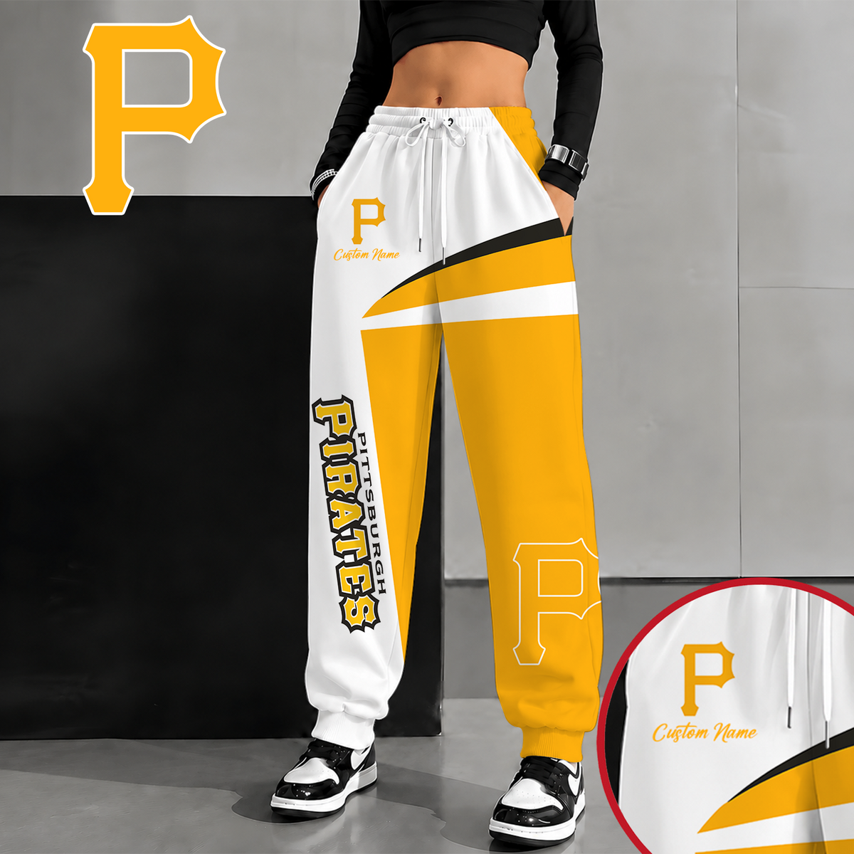 [FLASH SALE] NEW CUSTOMIZED MLB29 PHP PITTSBURGH PIRATES SWEATPANTS