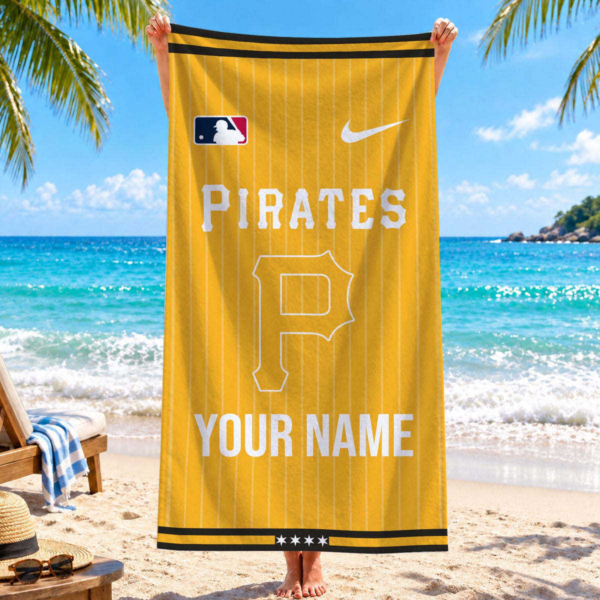[FLASH SALE] NEW CUSTOMIZED MLB29 PHP PITTSBURGH PIRATES BEACH TOWEL