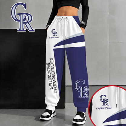 [FLASH SALE] NEW CUSTOMIZED MLB30 COR COLORADO ROCKIES SWEATPANTS