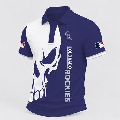 [FLASH SALE] NEW CUSTOMIZED MLB30 COR COLORADO ROCKIES POLO SHIRT