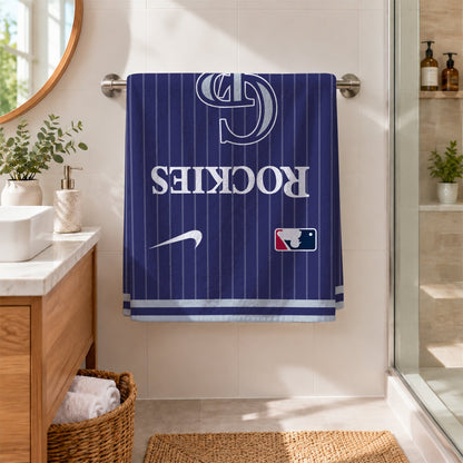 [FLASH SALE] NEW CUSTOMIZED MLB30 COR COLORADO ROCKIES BEACH TOWEL