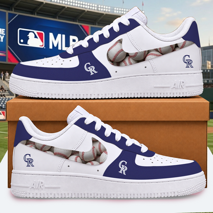 [FLASH SALE] NEW CUSTOMIZED MLB30 COR COLORADO ROCKIES AF1 SHOES