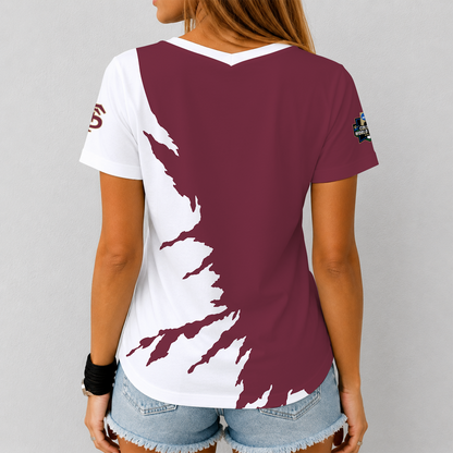 [FAN FAVORITE] NEW CUSTOMIZED NCAA CWS30 FLS FLORIDA STATE SEMINOLES V-NECK FEMALE SHIRT