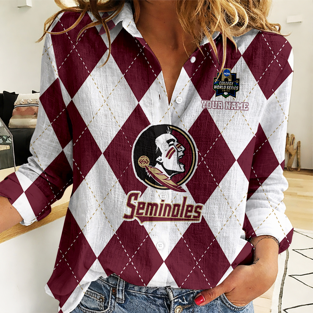 [FLASH SALE] NEW CUSTOMIZED | NCAA CWS30 FLS FL SEMINOLES WOMEN CASUAL SHIRT FOR FAN