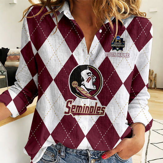 [FLASH SALE] NEW CUSTOMIZED | NCAA CWS30 FLS FL SEMINOLES WOMEN CASUAL SHIRT FOR FAN