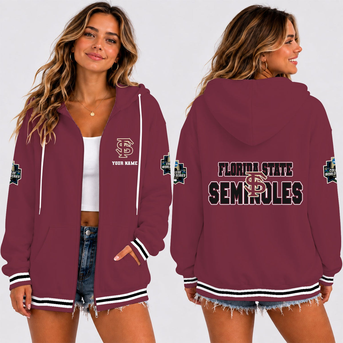 [FAN FAVORITE] NEW CUSTOMIZED NCAA CWS30 FLS FLORIDA STATE SEMINOLES T-SHIRT, HOODIE, ZIP HOODIE