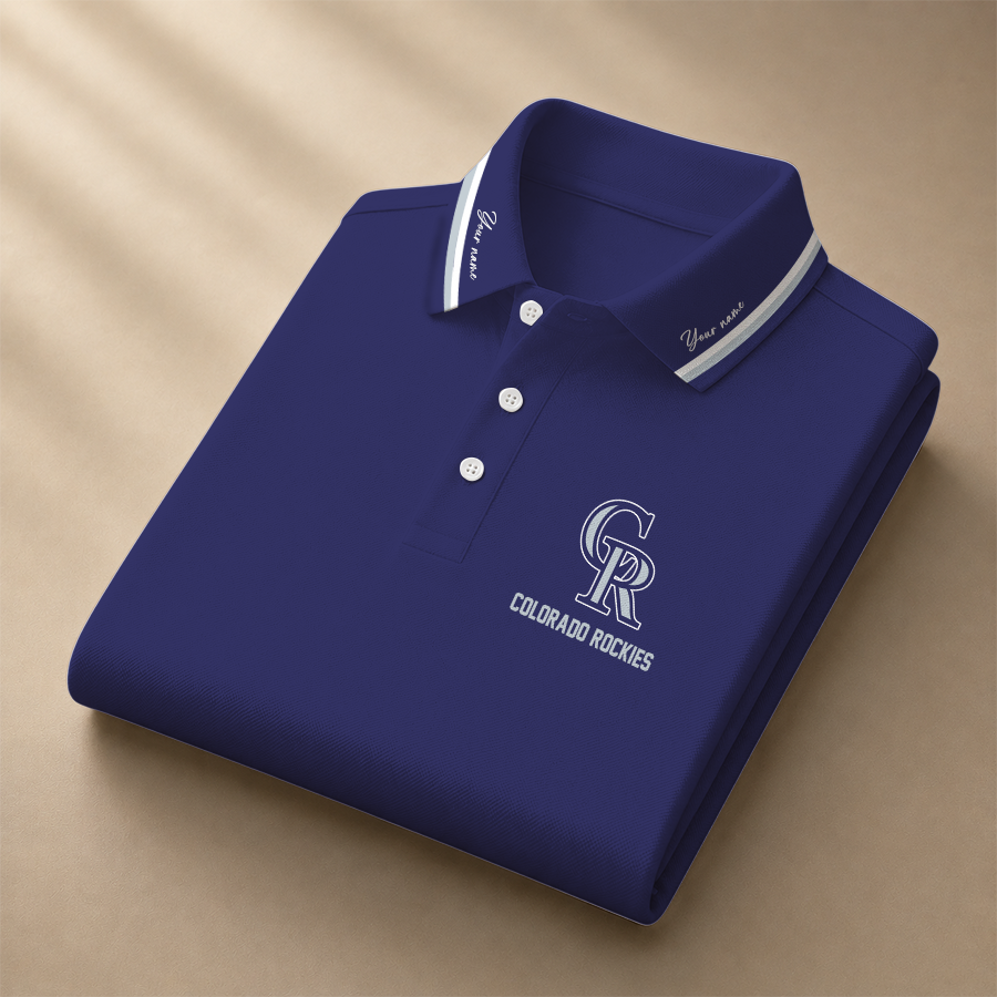 [FLASH SALE] NEW CUSTOMIZED MLB30 COR COLORADO ROCKIES POLO SHIRT