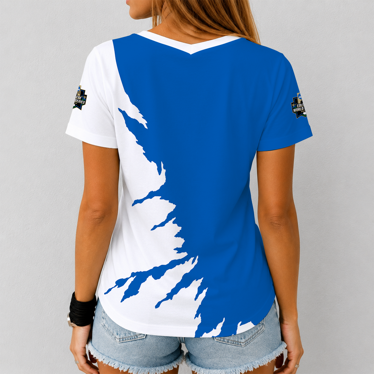 [FAN FAVORITE] NEW CUSTOMIZED NCAA CWS31 COLLEGE WORLD SERIES V-NECK FEMALE SHIRT