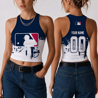 [FLASH SALE] NEW CUSTOMIZED MLB31 MAJOR LEAGUE BASEBALL WOMEN'S CROP TOP