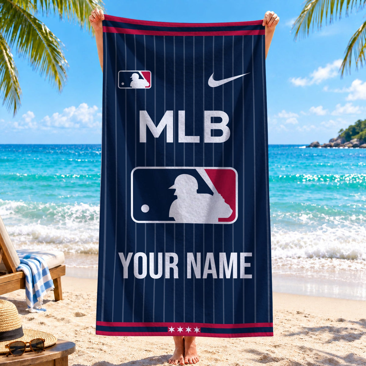 [FLASH SALE] NEW CUSTOMIZED MLB31 MLB MAJOR LEAGUE BASEBALL BEACH TOWEL