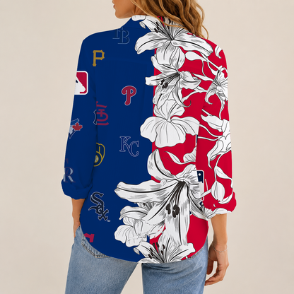 [FLASH SALE] NEW CUSTOMIZED MLB32 MLB ALL TEAMS WOMEN CASUAL SHIRT