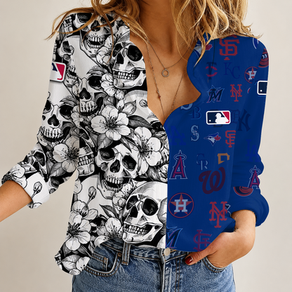 [FLASH SALE] NEW CUSTOMIZED MLB32 MLB ALL TEAMS WOMEN'S CASUAL SHIRT