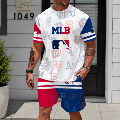 [FLASH SALE] NEW CUSTOMIZED MLB32 ALL TEAMS UNISEX T-SHIRT & SHORTS SET