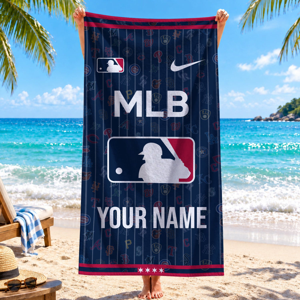 [FLASH SALE] NEW CUSTOMIZED MLB32 BBA ALL TEAMS BEACH TOWEL