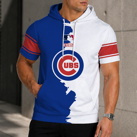 [FLASH SALE] NEW CUSTOMIZED MLB04 CCS CHICAGO CUBS SHORT SLEEVE HOODIE