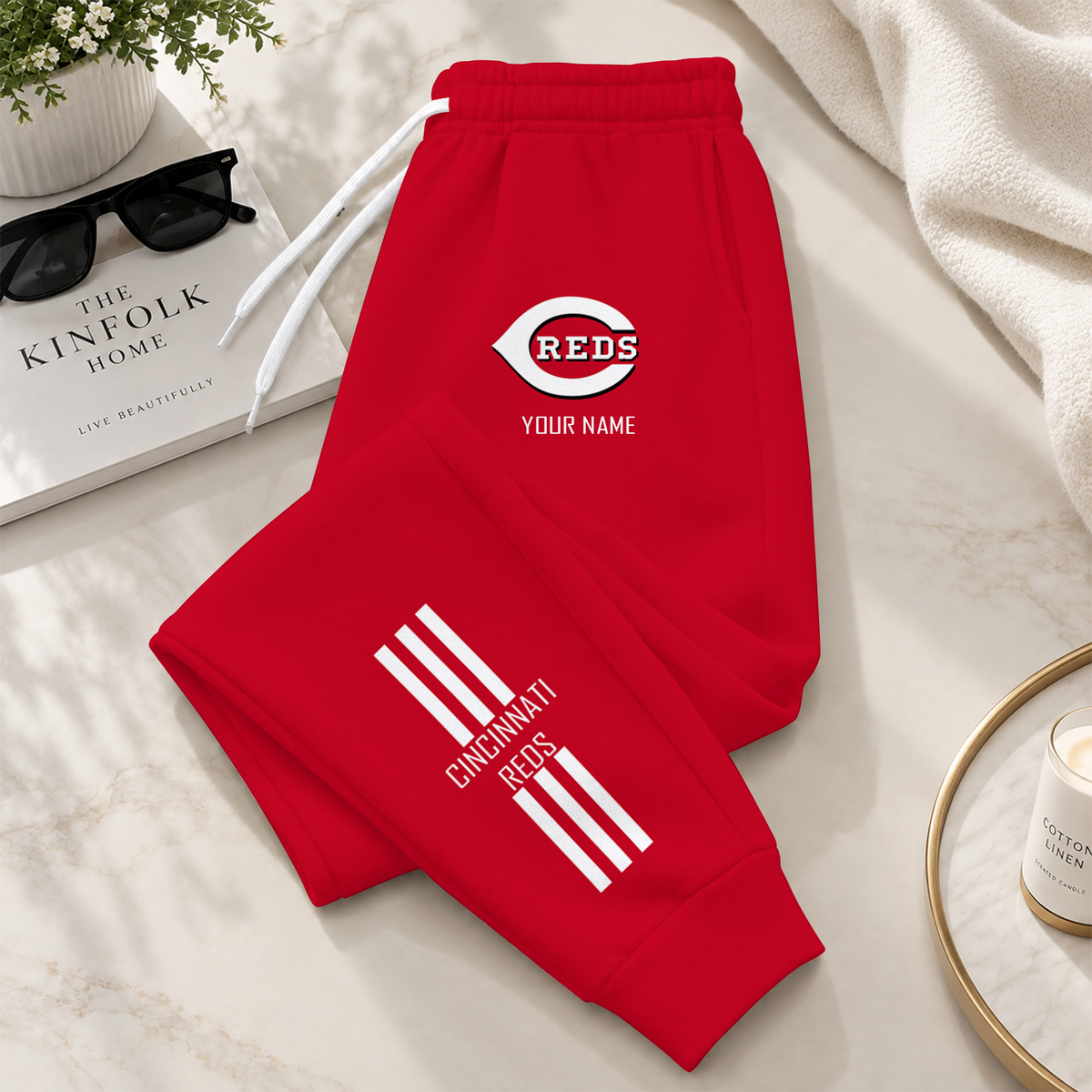 [FLASH SALE] NEW CUSTOMIZED MLB05 CRS CINCINNATI REDS SWEATPANTS