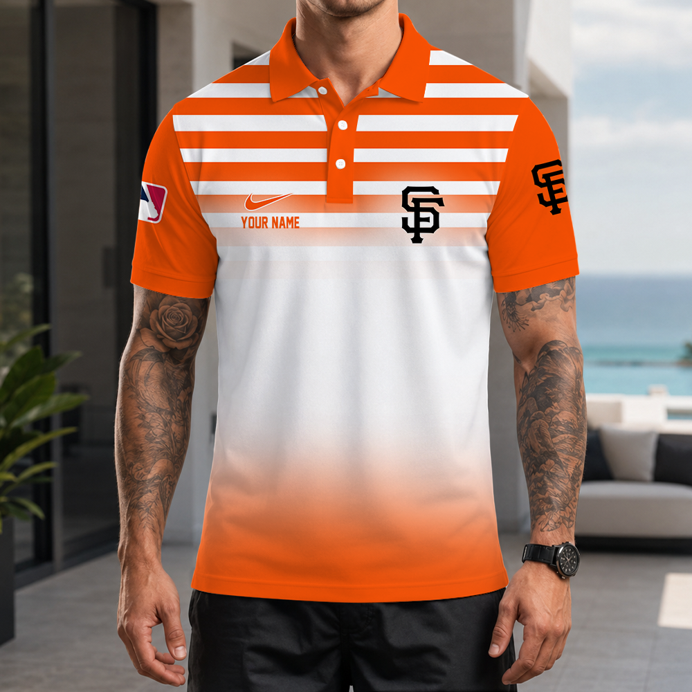 [FLASH SALE] NEW CUSTOMIZED MLB06 SFG SAN FRANCISCO GIANTS POLO SHIRT