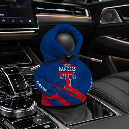 [FLASH SALE] NEW CUSTOMIZED MLB08 TRS TEXAS RANGERS AUTOMOTIVE HOODIE SHIFT KNOB COVER