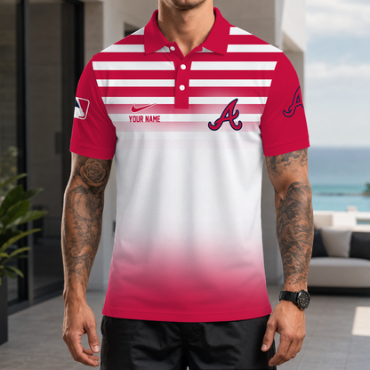 [FLASH SALE] NEW CUSTOMIZED MLB09 ABS ATLANTA BRAVES POLO SHIRT