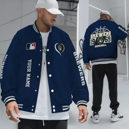 [FLASH SALE] NEW CUSTOMIZED MLB15 MBS MILWAUKEE BREWERS UNISEX T-SHIRT, POLO, HOODIE & JACKETS