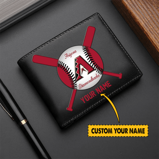 [FLASH SALE] NEW CUSTOMIZED MLB07 AZ DIAMONDBACKS LEATHER WALLET