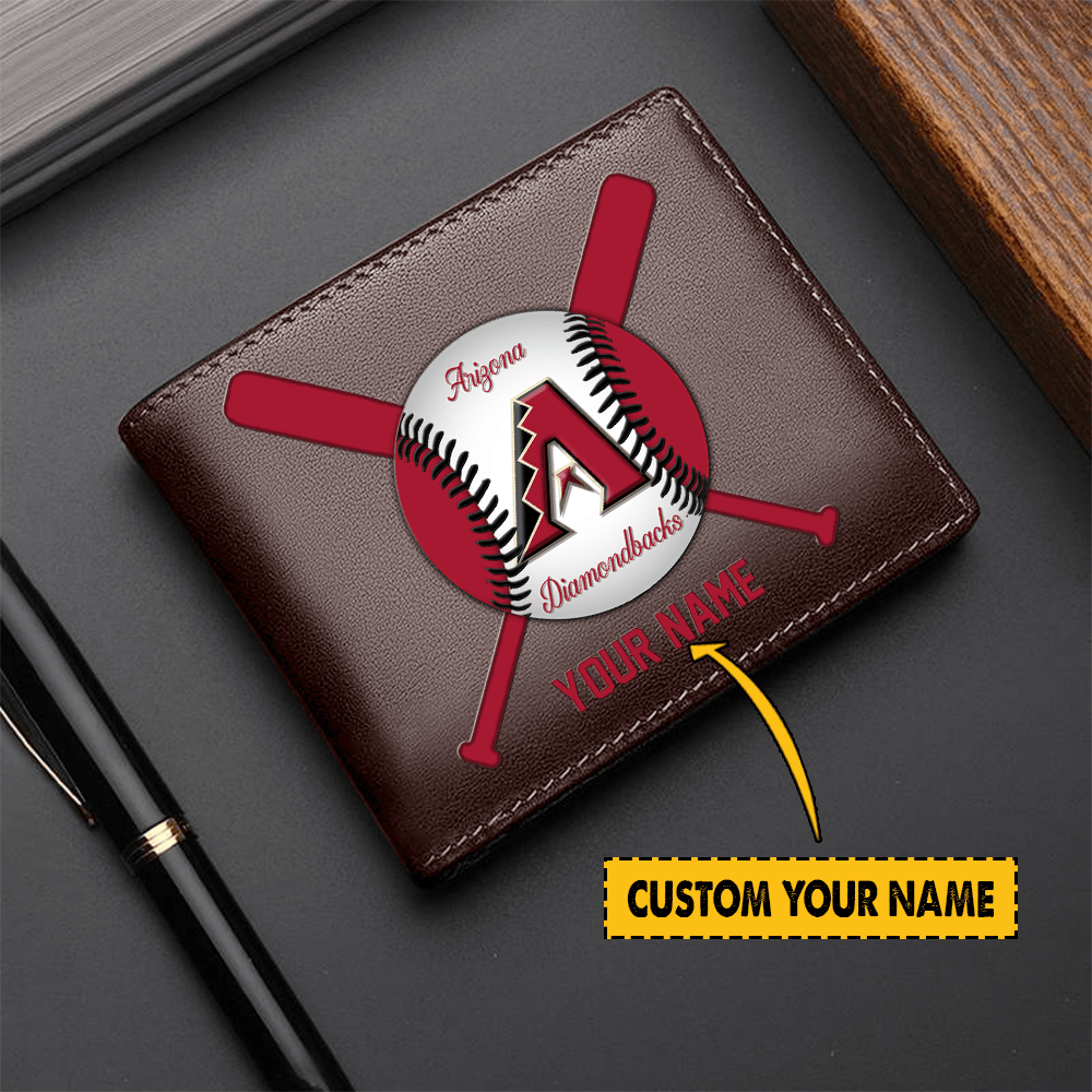 [FLASH SALE] NEW CUSTOMIZED MLB07 AZ DIAMONDBACKS LEATHER WALLET