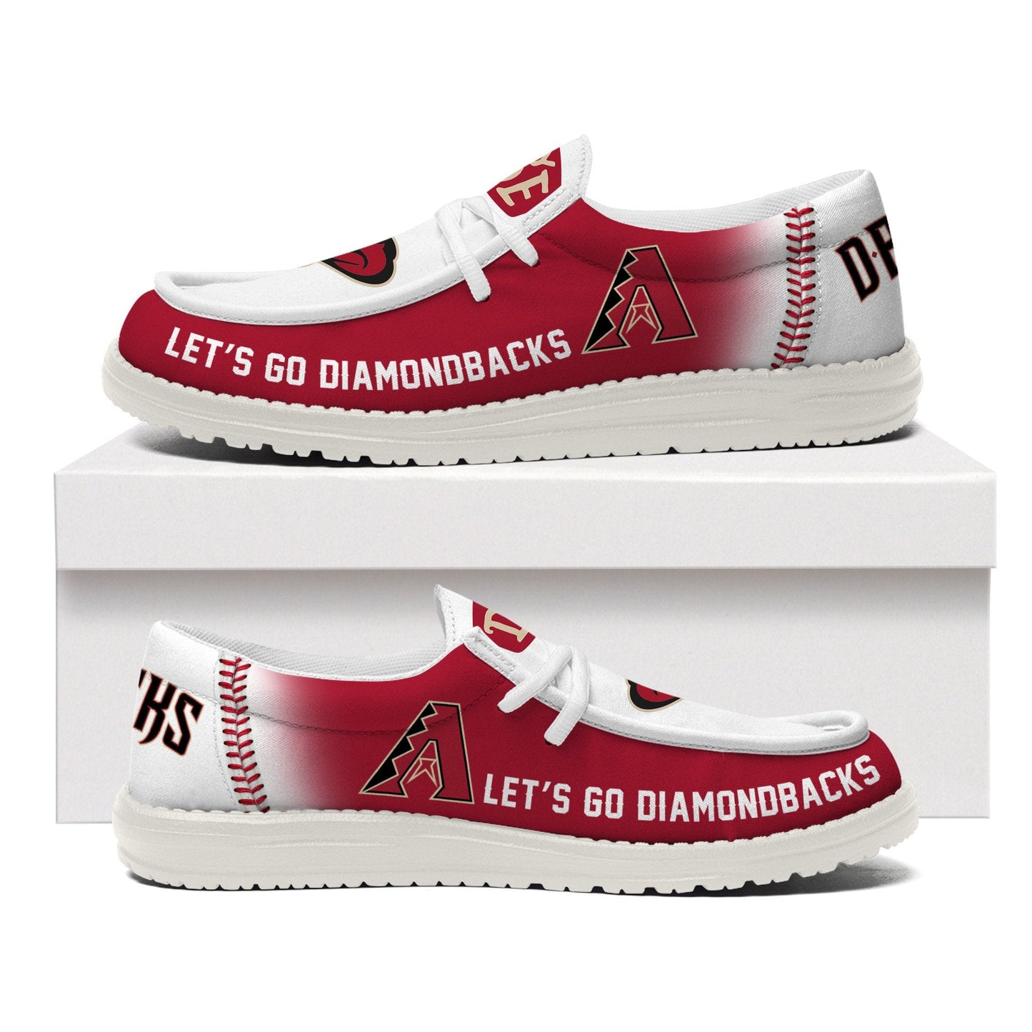 [FLASH SALE] NEW CUSTOMIZED MLB07 AZ DIAMONDBACKS LOAFER SHOES