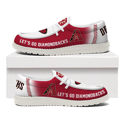 [FLASH SALE] NEW CUSTOMIZED MLB07 AZ DIAMONDBACKS LOAFER SHOES