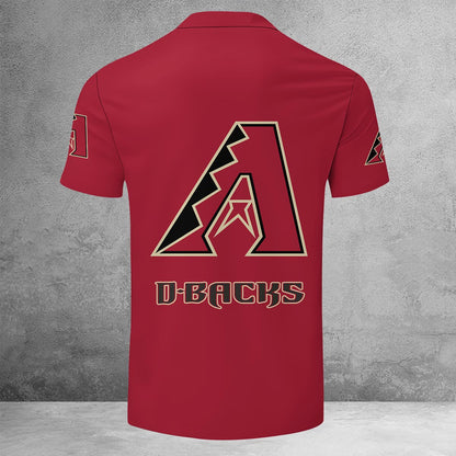 [FLASH SALE] NEW CUSTOMIZED MLB07 ADS ARIZONA DIAMONDBACKS ZIP POLO SHIRT