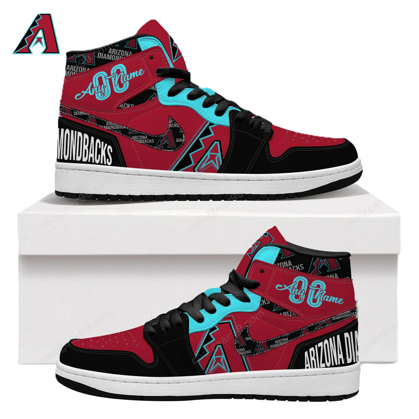 [FLASH SALE] NEW CUSTOMIZED MLB07 AZ DIAMONDBACKS AIR JORDAN SNEAKERS