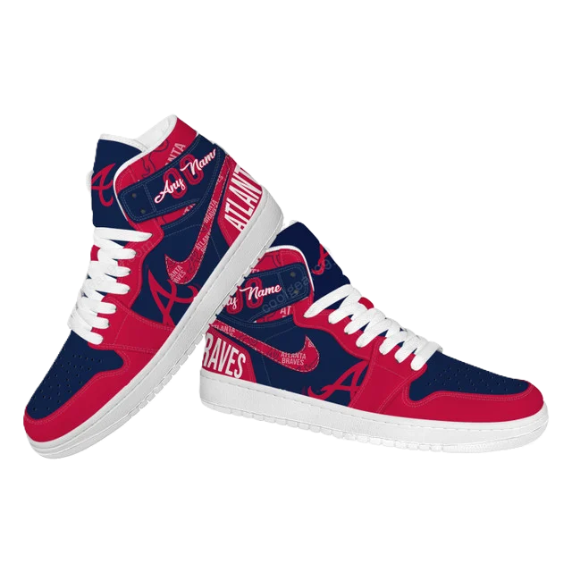 [FLASH SALE] NEW CUSTOMIZED MLB09 AT BRAVES AIR JORDAN SNEAKERS