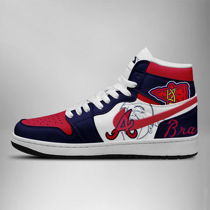 [FLASH SALE] NEW CUSTOMIZED MLB09 AT BRAVES AIR JORDAN SNEAKERS