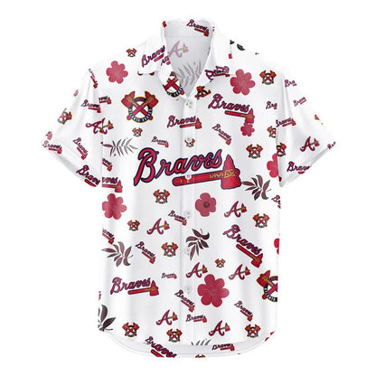 [FLASH SALE] NEW CUSTOMIZED MLB09 ABS ATLANTA BRAVES UNISEX HAWAIIAN SHIRT & SHORTS SET