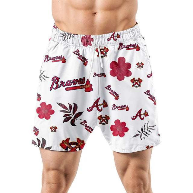 [FLASH SALE] NEW CUSTOMIZED MLB09 ABS ATLANTA BRAVES UNISEX HAWAIIAN SHIRT & SHORTS SET