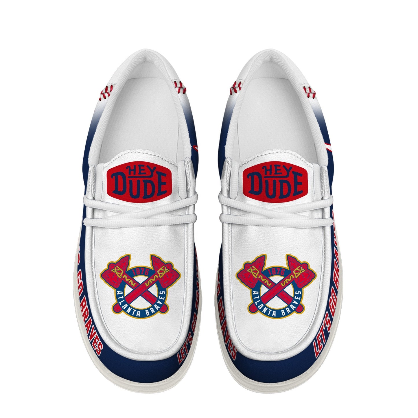 [FLASH SALE] NEW CUSTOMIZED MLB09 AT BRAVES LOAFER SHOES