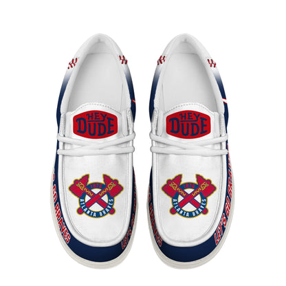 [FLASH SALE] NEW CUSTOMIZED MLB09 AT BRAVES LOAFER SHOES