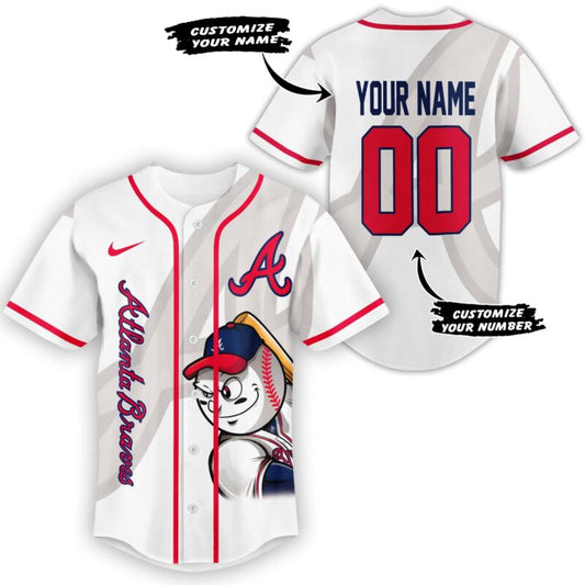 [FLASH SALE] NEW CUSTOMIZED MLB09 AT BRAVES BASEBALL JERSEY