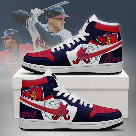 [FLASH SALE] NEW CUSTOMIZED MLB09 AT BRAVES AIR JORDAN SNEAKERS