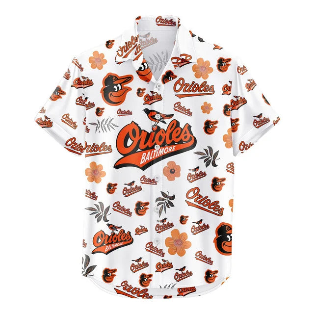 [FLASH SALE] NEW CUSTOMIZED MLB25 BOS BALTIMORE ORIOLES UNISEX HAWAIIAN SHIRT & SHORTS SET