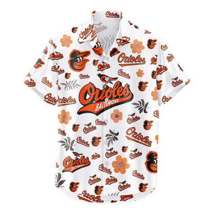 [FLASH SALE] NEW CUSTOMIZED MLB25 BOS BALTIMORE ORIOLES UNISEX HAWAIIAN SHIRT & SHORTS SET