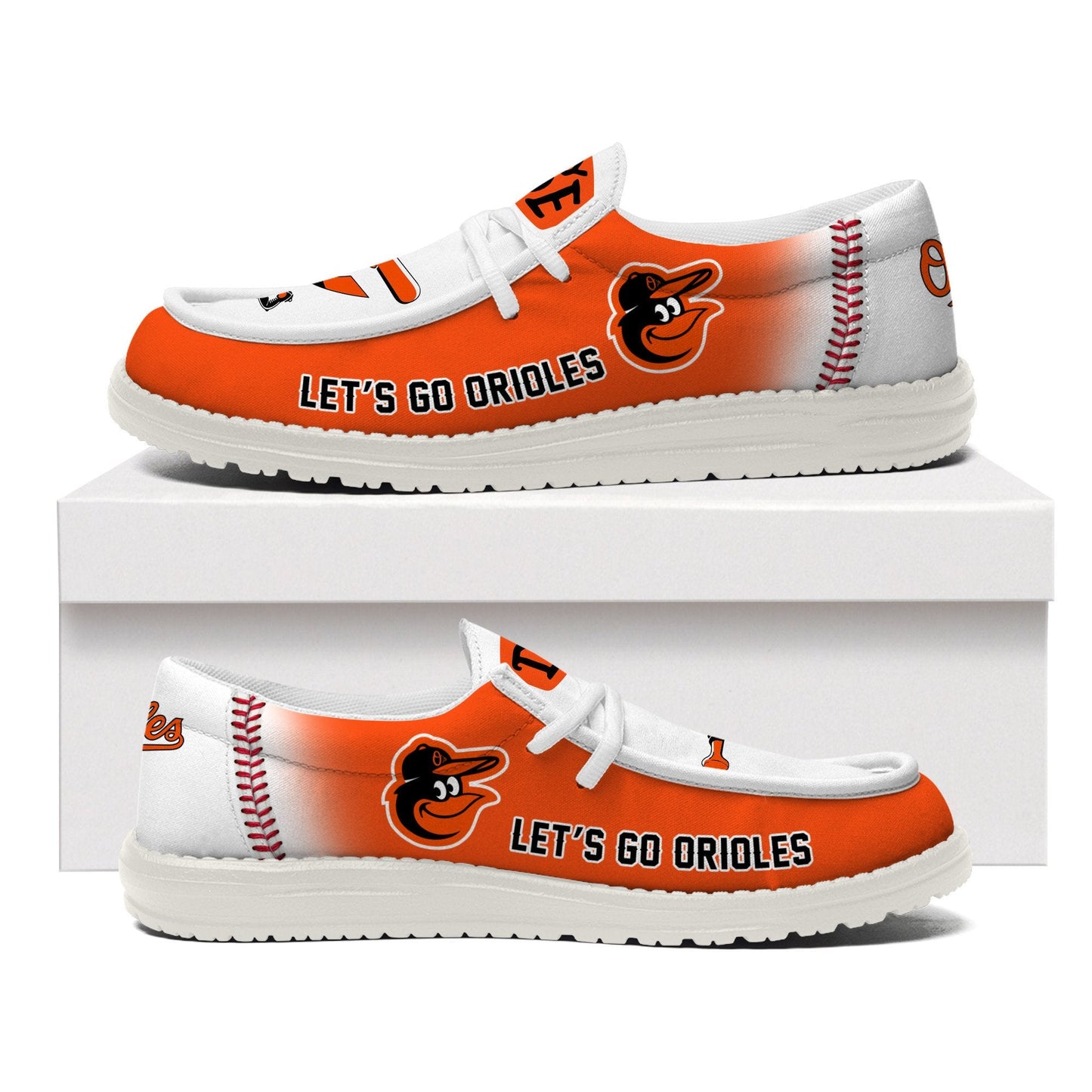 [FLASH SALE] NEW CUSTOMIZED MLB25 BT ORIOLES LOAFER SHOES