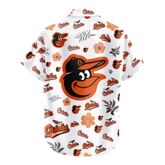 [FLASH SALE] NEW CUSTOMIZED MLB25 BOS BALTIMORE ORIOLES UNISEX HAWAIIAN SHIRT & SHORTS SET
