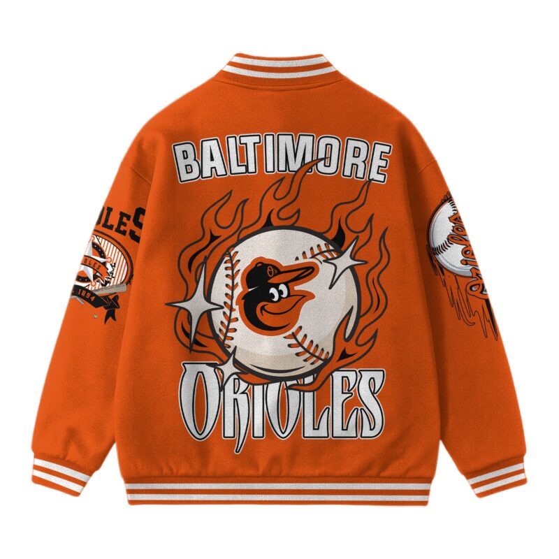 [FLASH SALE] NEW CUSTOMIZED MLB25 BT ORIOLES SATIN VARSITY & BASEBALL JACKET