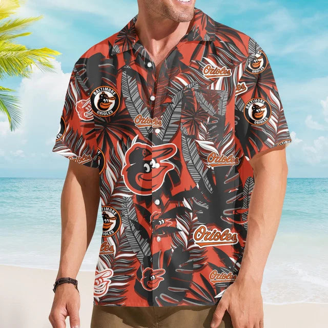 [FLASH SALE] NEW CUSTOMIZED MLB25 BOS BALTIMORE ORIOLES UNISEX HAWAIIAN SHIRT