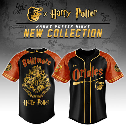 [FLASH SALE] NEW CUSTOMIZED MLB25 BT ORIOLES x HARRY POTTER BASEBALL JERSEY & CAP