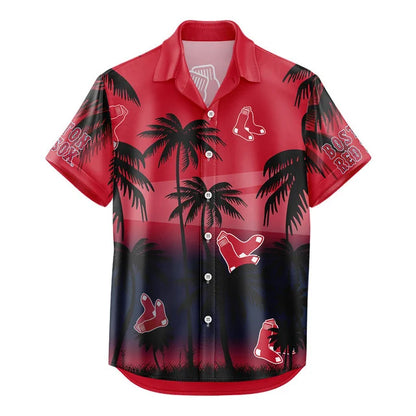 [FLASH SALE] NEW CUSTOMIZED MLB03 BRS BOSTON RED SOX UNISEX HAWAIIAN SHIRT & SHORTS SET