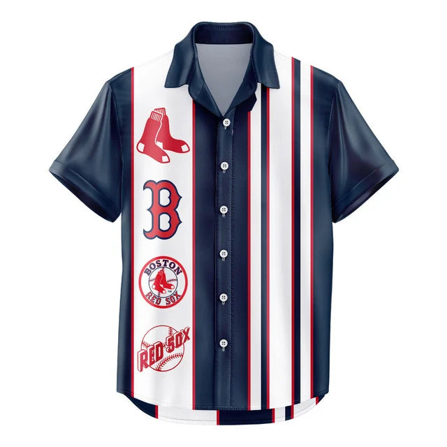 [FLASH SALE] NEW CUSTOMIZED MLB03 BRS BOSTON RED SOX UNISEX HAWAIIAN SHIRT